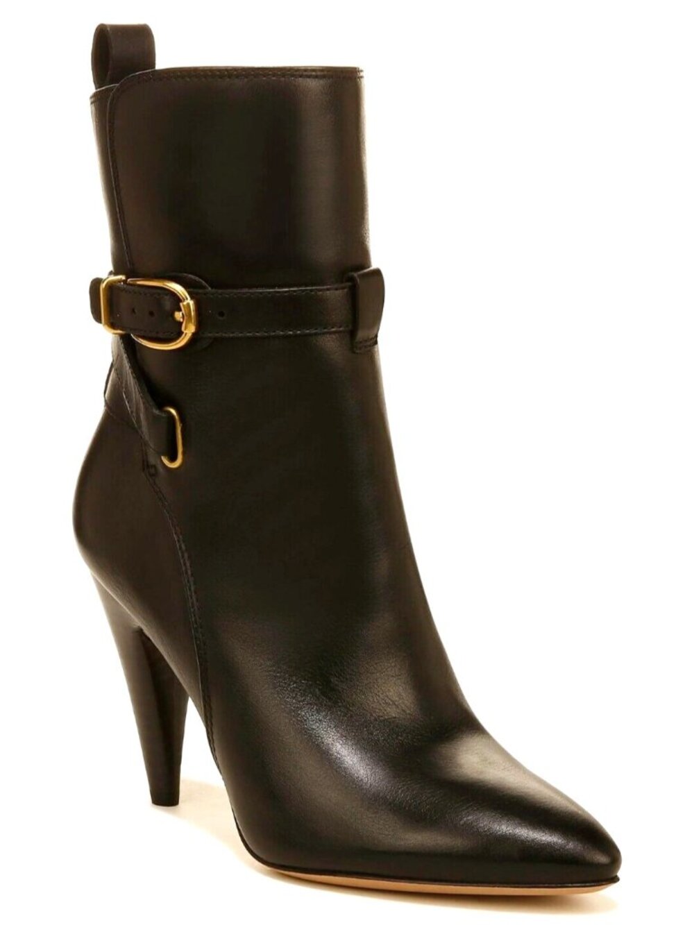 Veronica Beard Sohelia Women's Leather Heel Ankle Boots Booties Black Size 9